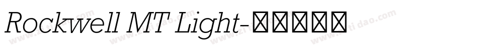 Rockwell MT Light字体转换